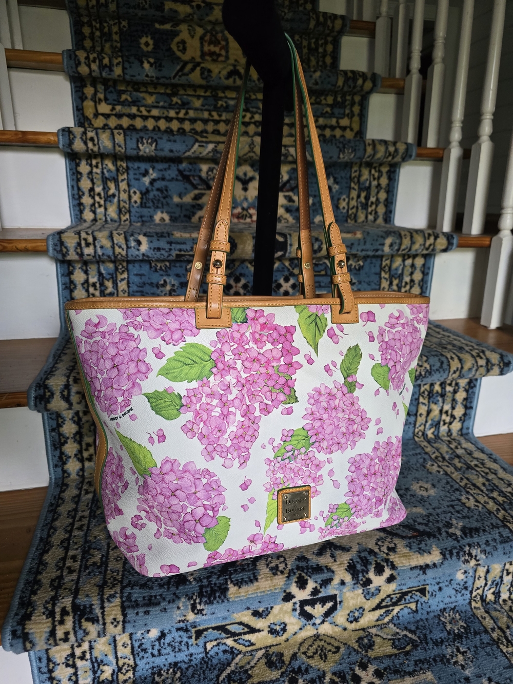 Dooney & Bourke Pink Hydrangea Floral Tote - Picture 1 of 6